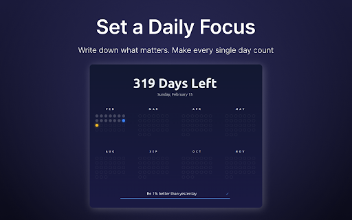 Stoic Focus - Memento Mori New Tab :: Visualize your year, set a daily focus, and build stoic habits.