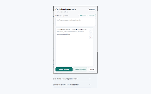 Extrator de Contexto Universal :: Capture trechos da web, organize contextos e envie prompts estruturados para ChatGPT, Claude e Gemini.
