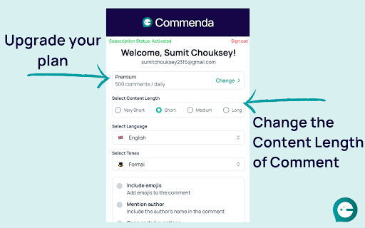 Commennda :: Auto-Comment, Reply & Post on LinkedIn with Commenda