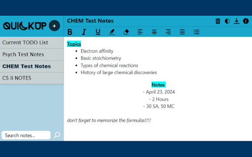 QuickUp :: Notepad and Task Manager