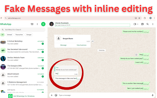 Fake WhatsApp Chats :: Create and customize fake WhatsApp chat conversations