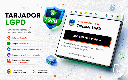Tarjador LGPD - Augusto Mello :: Ferramenta local para tarjar dados pessoais em PDFs e imagens com OCR, revisão e ajuste manual.