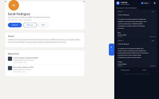 ColdCraft - LinkedIn Cold Messaging :: AI-powered cold message generator for LinkedIn profiles