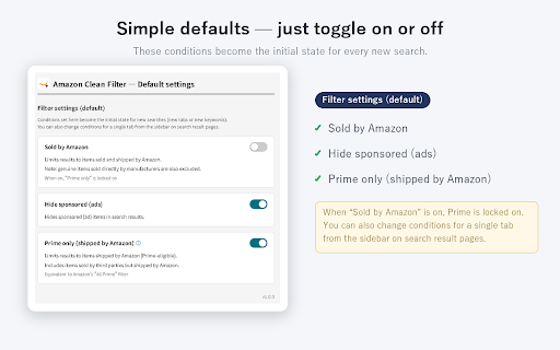 Amazon Clean Filter :: Removes ads and untrusted listings from Amazon search results to show only products you can trust.