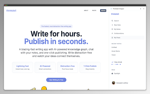 Thinkdeli :: Clip snippets from any webpage to your Thinkdeli notes