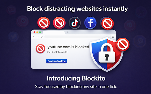 Blockito :: Block distracting websites and stay focused. Simple, effective, no bypass.