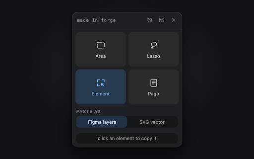 Free Web to Figma — page, area or lasso :: Copy any part of a live web page into Figma as editable layers. Works on Figma Free, no login. Area, lasso, element or page.