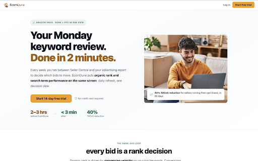EcomDune: Competitor Analysis & Rank Tracking :: Monitor Amazon India competitors' rankings and pricing. Track products across pincodes and optimize your listings for better sales.