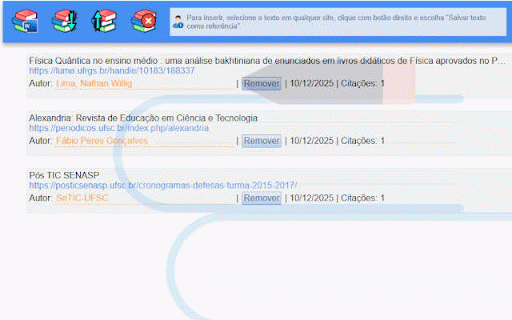Gerenciamento de referências (citações) para documentos padrão ABNT :: Gerenciamento e formatação de referências bibliográficas capturadas em sites