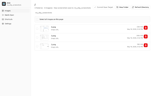 AltG - Screenshots, Markdown & Batch Links :: Batch save full-page screenshots and pages to Markdown/Obsidian; save and open tab links locally.