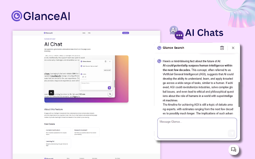 GlanceAI :: Chrome Extension for enhancing your browsing experience with AI