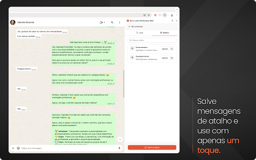 Konvi para WhatsApp Web :: Integre o WhatsApp Web ao Konvi: gerencie leads, conversas e respostas automáticas direto da aba do WhatsApp.
