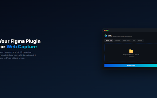 Veqo — HTML to Design :: Veqo — Capture any webpage and import it into Figma as editable design. Auto-scrolls, extracts components and builds design systems.