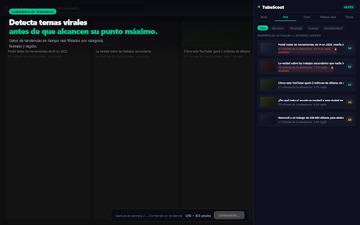 TubeScout — YouTube Niche Analyzer :: Find viral YouTube niches, analyze competitors, and discover content opportunities before anyone else.
