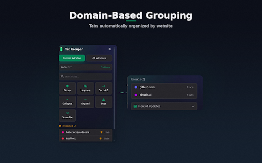 Tab Grouper :: Group tabs by domain, protect manual groups, and keep your browser tidy.