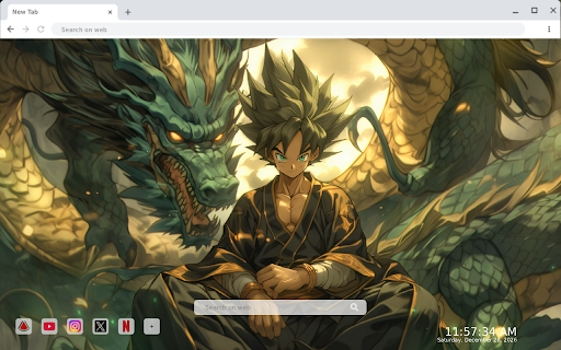 Goku and Dragon Live Wallpaper :: Transform your new tab with stunning Goku and Dragon live HD wallpapers for an immersive anime experience every time you browse.