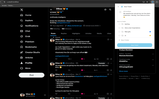 Hyperbird Assist :: AI-powered reply assistant for X (Twitter)