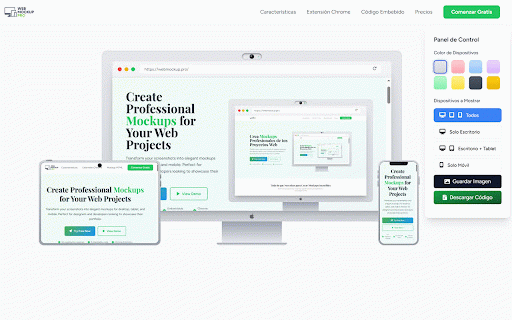 Web Mockup Pro :: Generate full-page captures of websites in desktop, tablet, and mobile resolutions, and view them mocked up on WebMockup.pro.