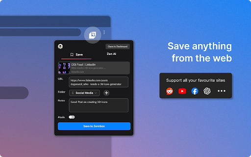Zennbox :: Save and manage links, notes, bookmarks with AI