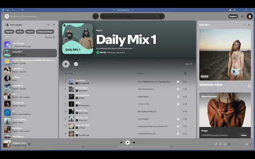 Wolfram Spotify :: a new look for spotify