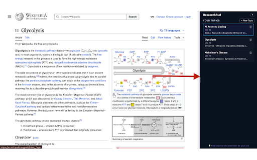 ResearchBud: Chrome extension for notes while researching :: Take research and study notes without leaving your webpage. A simple notes sidebar for saving highlights and ideas, as you browse.