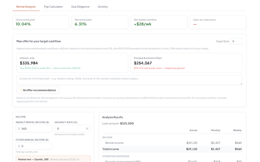 DealRadar Importer :: Scan TradeMe property listings into your DealRadar pipeline across your saved regions.