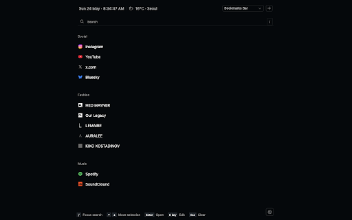 Min - New Tab for Bookmarks :: Search, open, and organize your bookmark in a minimal new tab page.