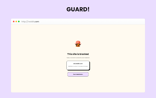 BrainGuard - Minimalist Website Blocker :: Scroll less, breathe more. Block distracting websites and unlock them with breathing exercises.