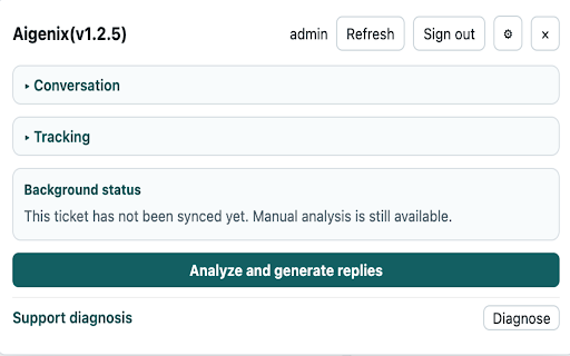 Aigenix Customer Helper :: Extract Zendesk and Amazon support conversations and generate AI replies.