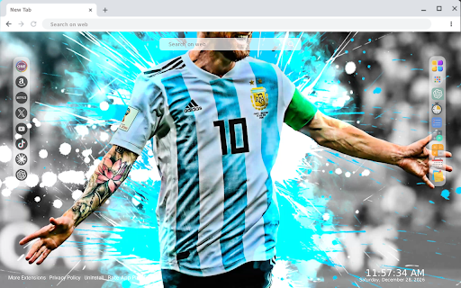 Leo Messi Argentina Live Wallpaper :: Transform your new tab with stunning live HD video wallpapers of Leo Messi, celebrating his legacy with Argentina.