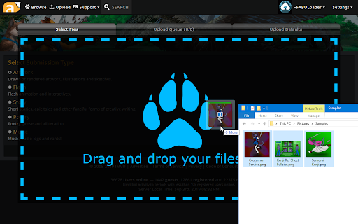 FABUI (FurAffinity Uploader & Notifier) :: Implements a better uploader and notification system on FurAffinity.