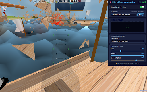 Ships 3d Crosshair Customizer :: Customize your Ships 3D crosshair with range markers & shareable profile codes for crewmates. Arrr!