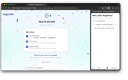 CoGrader for Canvas - AI Grader :: AI Grader for Canvas. Grade essays and assignments in seconds with AI-powered feedback. Save hours every week.