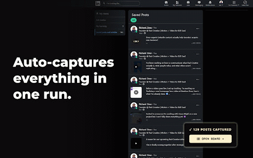 Rad Saver :: Turn your LinkedIn saved posts into a visual board. Tag, search, and organize your inspiration — built for creatives and founders.