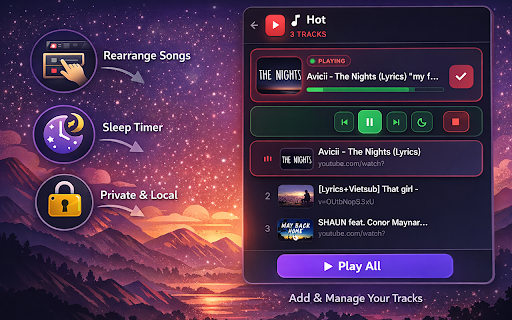 Playlist Manager for YouTube :: Organize YouTube videos into custom playlists. Categorize content, manage your queue, and find your favorite videos faster.