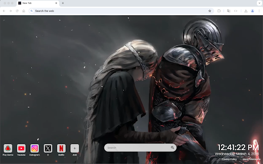 Dark Souls Trial By Fire Live Wallpaper :: One of the most epic gaming live wallpapers for Chrome – featuring a Dark Souls trial by fire scene.