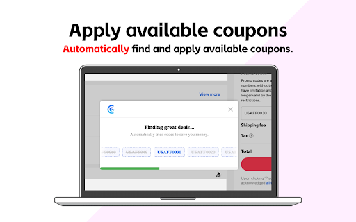 Coupongogo: Automatic Coupons & Cashback :: Effortlessly auto-applies the best coupons and cashback as you shop — saving time and money!