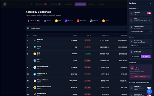 Coin Pulse :: crypto tracker and portfolio manager extension for chrome browser with real-time data and charts and news and portfolio management.
