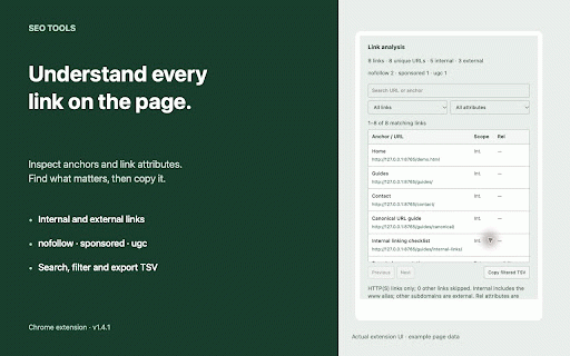 SEO Tools: On-Page SEO & Link Analyzer :: Check meta tags, robots.txt, canonical URLs, JSON-LD and links. Open Search Console, Ahrefs and Google Rich Results in a click.