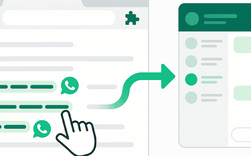 ClickWhatsApp :: Converts phone numbers on web pages into clickable WhatsApp links. Click any number to start a chat instantly.