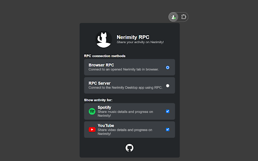 Nerimity RPC :: Share your playing Spotify music or YouTube video details with users on Nerimity!