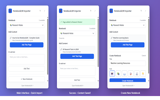 NotebookLM Importer :: Seamlessly save content to your NotebookLM notebooks