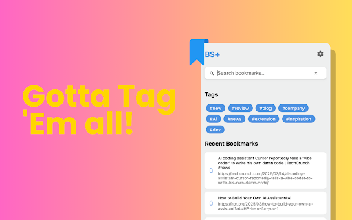Bookmark Search Plus :: Enhanced bookmark management with search and tagging functionality