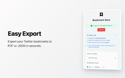 Bookmark Save :: Tired of losing valuable tweets in your bookmarks? Bookmark Save is your all-in-one solution for preserving, organizing, and…