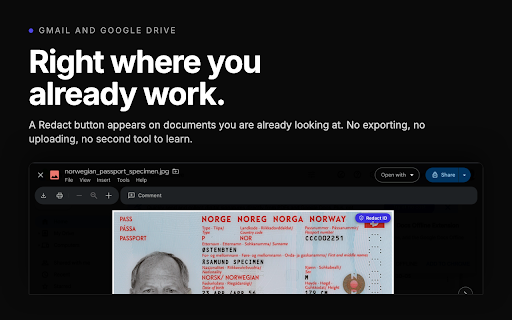 Pronto Mask: Local Redaction :: Visually redact passport photos, ID numbers & sensitive fields in your browser. 100% local. Nothing is ever uploaded.