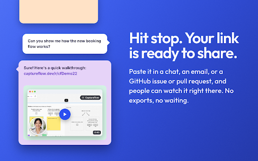 CaptureFlow Screen Recorder & Screen Capture :: Open-source screen recorder and screenshot tool. Record your screen or tab, get an instant shareable link, and send it in seconds.