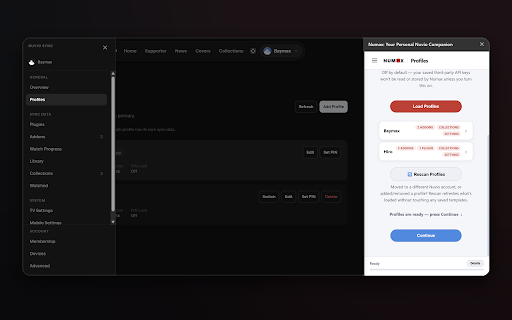 Numax: Your Personal Nuvio Companion :: Save your Nuvio profiles as templates and reuse them across your account.