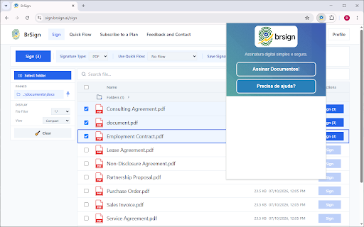 Assinador Digital Gratuito - BrSign :: Assine documentos PDF, CMS, e XML gratuitamente com segurança e validade jurídica.