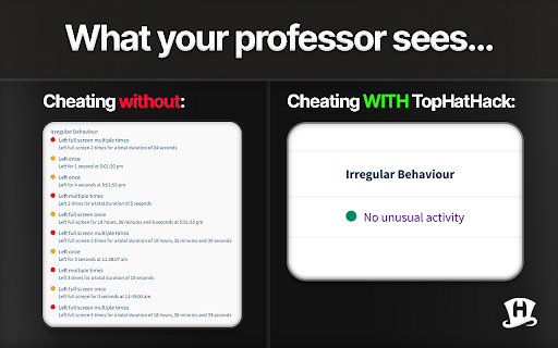 TopHat Hack :: Cheat on exams undetected, and maintain a low-profile on all TopHat tests.