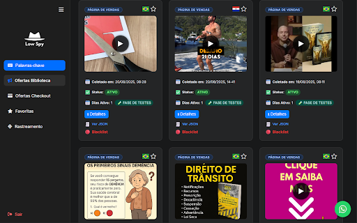 Low Spy Lite – Filtro Inteligente (Ads Library) :: Filtra e destaca anúncios na Biblioteca de Anúncios (Facebook), com auto-scroll.